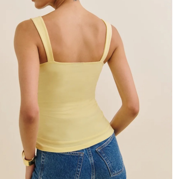 Reformation Trish Knit Top Yellow - Size S - Picture 2 of 3